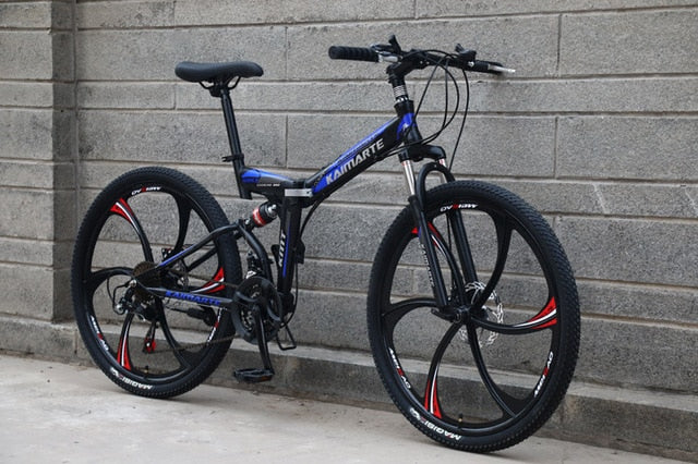 21 speed folding mountain bike 24 and 26 inch bicycle double disc brakes cycling bicycle folding mountain bike easy-smart-way.myshopify.com