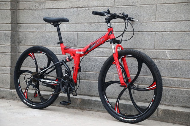 21 speed folding mountain bike 24 and 26 inch bicycle double disc brakes cycling bicycle folding mountain bike easy-smart-way.myshopify.com