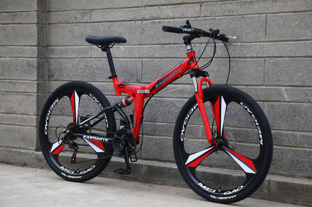21 speed folding mountain bike 24 and 26 inch bicycle double disc brakes cycling bicycle folding mountain bike easy-smart-way.myshopify.com
