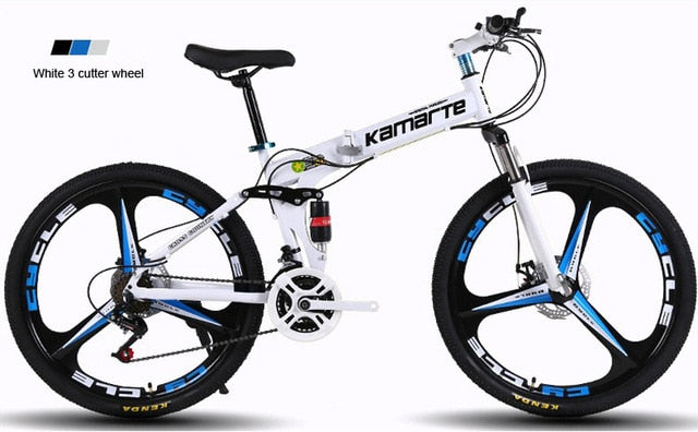 26inch folding mountain bike 21 speed double disc brakes bicycle 6 knife wheel and 3 knife wheel mountain bike easy-smart-way.myshopify.com