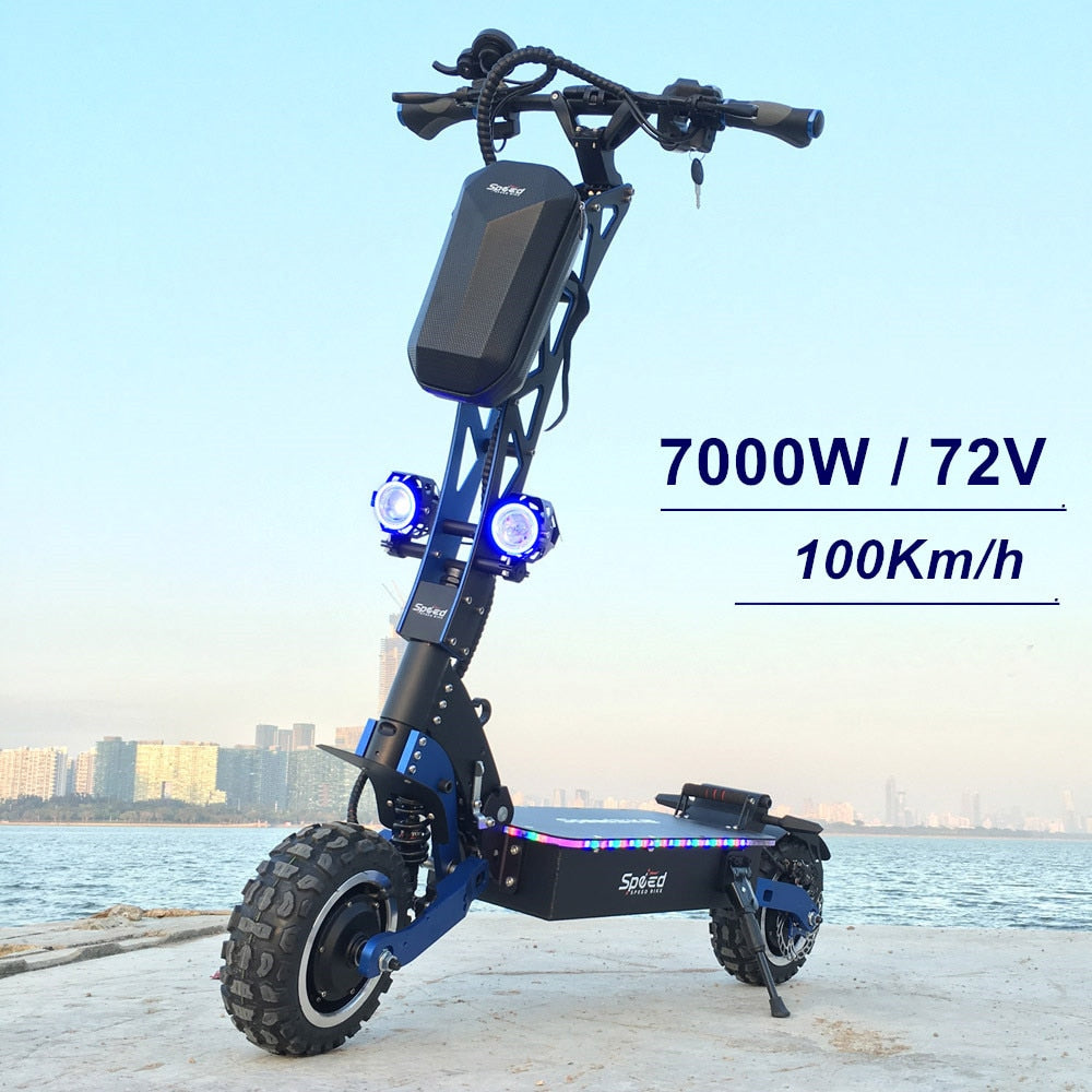 SpeedBike 72V 7000W Electric Scooter with Dual Motor 11inch Off road On Road Nice Design scooter electrico