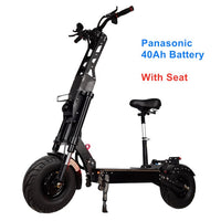 13inch Wheels E Scooter with 6000W/60V 85km/h 90-120kms range Dual Engine Fat tire Electric Scooter