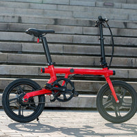 Folding electric bicycle 16 inch aluminum alloy electric bike front and rear double lamp ebike riding travel electric bicycle easy-smart-way.myshopify.com