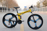 folding mountain bike 21 speed 24/26 inch knife wheel carbon steel frame bikes double disc brake outdoor sport mountain bicycle