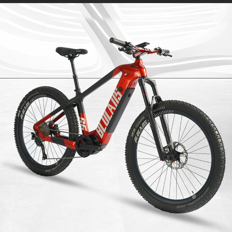 27.5inch carbon fiber ebike bafang 350w mid-motor Ebike travel  lithium battery 10 speed off-road  electric power mountain bike