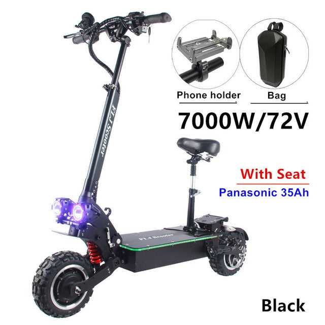 7000W Electric Scooter with Dual 3500w motor engines 11inch off road double drive 72v electric scooter electrico