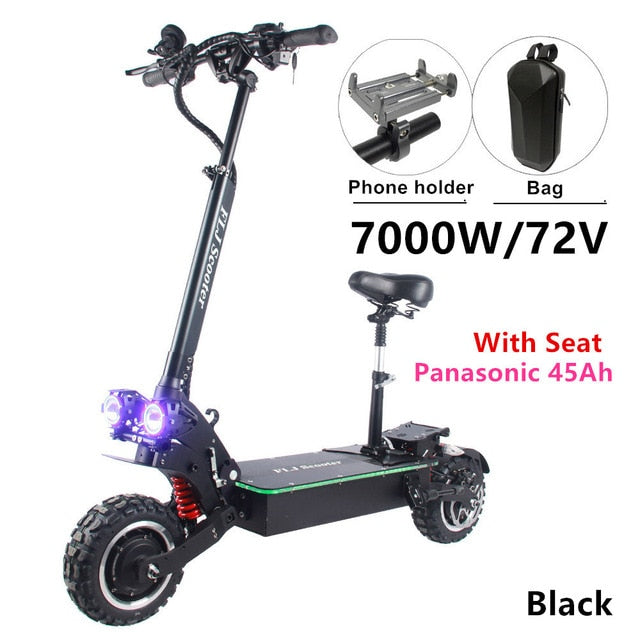 7000W Electric Scooter with Dual 3500w motor engines 11inch off road double drive 72v electric scooter electrico