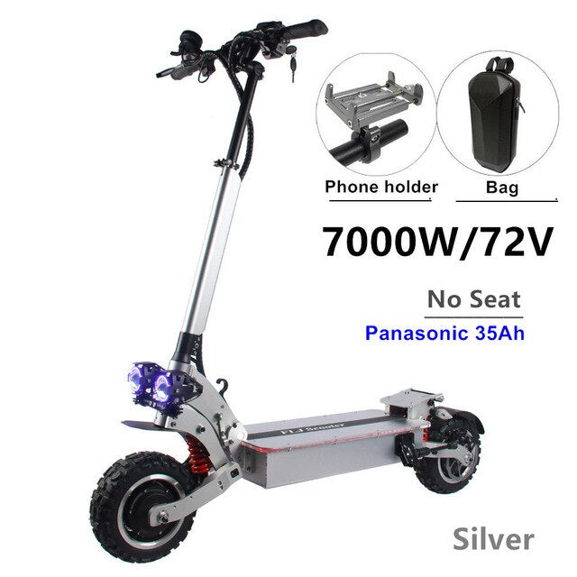7000W Electric Scooter with Dual 3500w motor engines 11inch off road double drive 72v electric scooter electrico