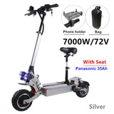 7000W Electric Scooter with Dual 3500w motor engines 11inch off road double drive 72v electric scooter electrico