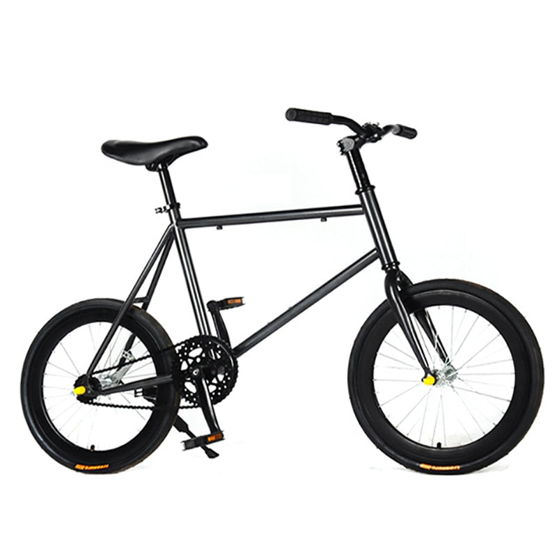 CHREAL Student Adult Fixed Gear Bicycle Mountain Bike Extreme Sport Road Bicycle Men 20 Inch Wheel Double V Brake Front ForkRide