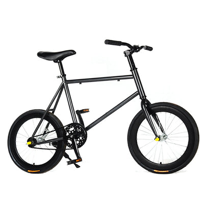 CHREAL Student Adult Fixed Gear Bicycle Mountain Bike Extreme Sport Road Bicycle Men 20 Inch Wheel Double V Brake Front ForkRide