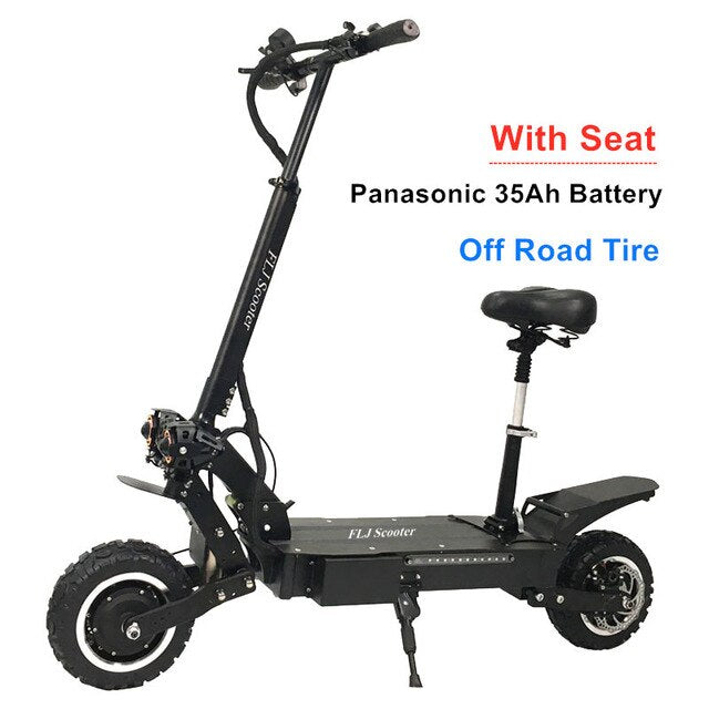 Upgraded 5600W Dual Motor Electric Scooter with On Roand or off road tire 2 big LED scooter lights electric bike e scooter