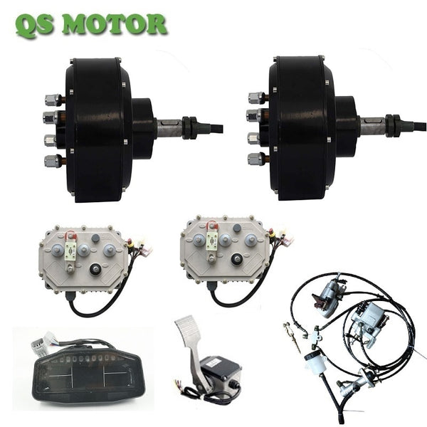 QSMOTOR205 Daul 3000W Hub Motor Light Electric Car Conversion Kits