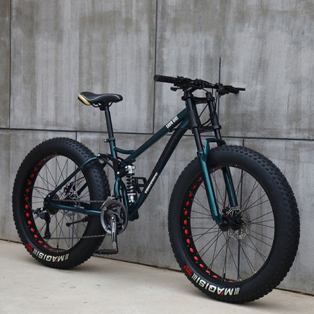 FOREKNOW Adult Mountain Fat Bike 7/21/24/27 Speed Road Bicycle Men 24/26  Inch Wheel Racing Oil Spring Fork Front  Fork Ride