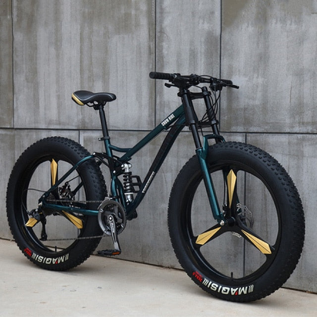FOREKNOW Adult Mountain Fat Bike 7/21/24/27 Speed Road Bicycle Men 24/26  Inch Wheel Racing Oil Spring Fork Front  Fork Ride