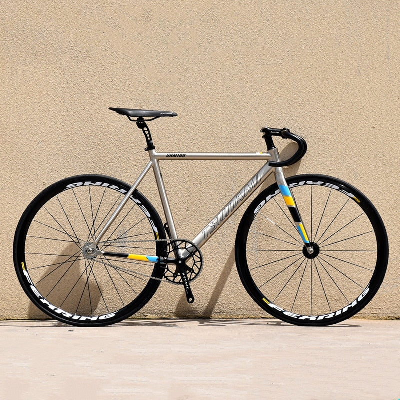 Tsunami SNM100 Gray Ti Fixed Gear Bike Aluminum 700c