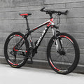 Lauxjack 24/26 Inch Wheel Adult Students Off-road Mountain Bike 21Speed Road Bicycle Men Spring Fork Front Fork Racing Ride