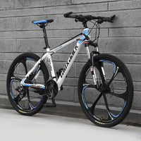 Lauxjack 24/26 Inch Wheel Adult Students Off-road Mountain Bike 21Speed Road Bicycle Men Spring Fork Front Fork Racing Ride