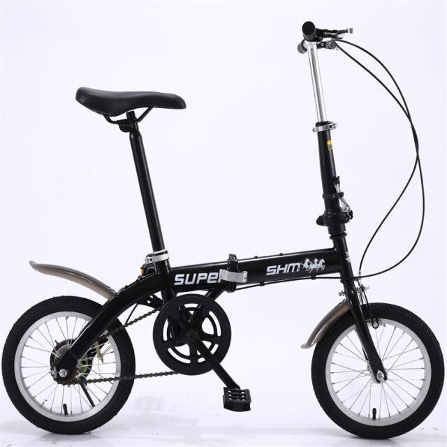 SANHEM Adult Students Children Work Bike Road Folding Bicycle Men 14 Inch Wheel Carbon Racing Front And Rear Mechanical Ride