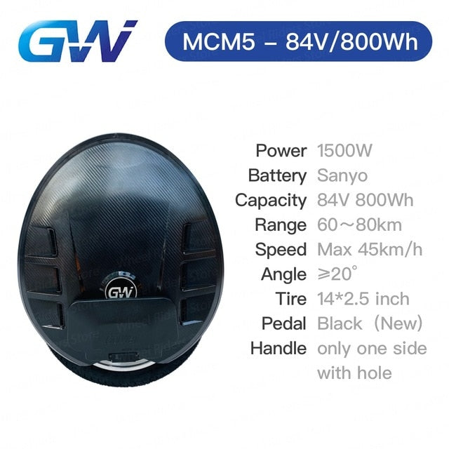 Begode Gotway MCM5 800Wh 84V One Wheel Electric Monowheel 14 inch Self Balance Unicycle 2020 New Handle Version