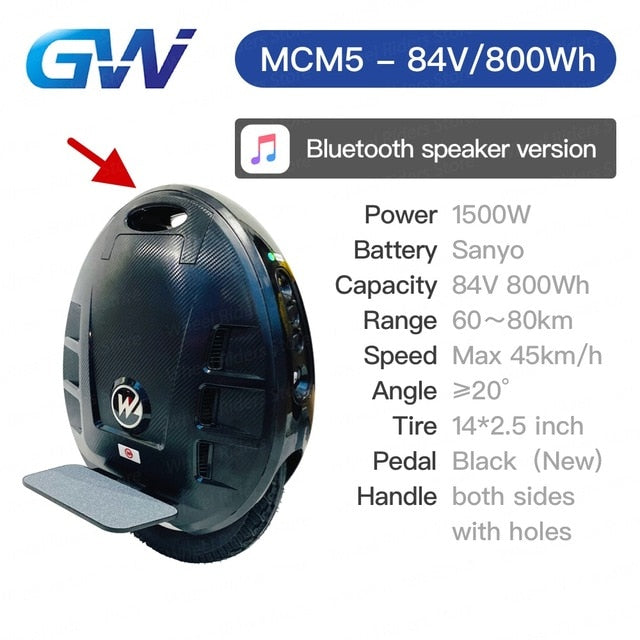 Begode Gotway MCM5 800Wh 84V One Wheel Electric Monowheel 14 inch Self Balance Unicycle 2020 New Handle Version