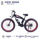 SMLRO S10 BULL Electric Bike 26 Inch Wheel 750W 48V 18AH Lithium Battery E-Bike Electromobile Mobility Mountain Fat Bicycle