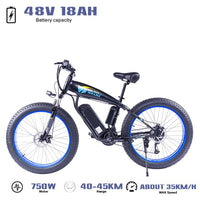 SMLRO S10 BULL Electric Bike 26 Inch Wheel 750W 48V 18AH Lithium Battery E-Bike Electromobile Mobility Mountain Fat Bicycle
