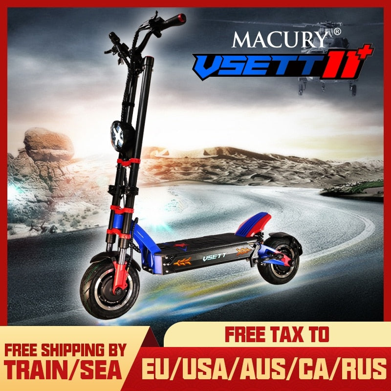 VSETT 11+ 11 Inch Off-Road Electric Scooter VSETT11+ Upgraded ZERO 11X Pro Hoverboard Double Drive 60V 3000W Dual Motor VSSET
