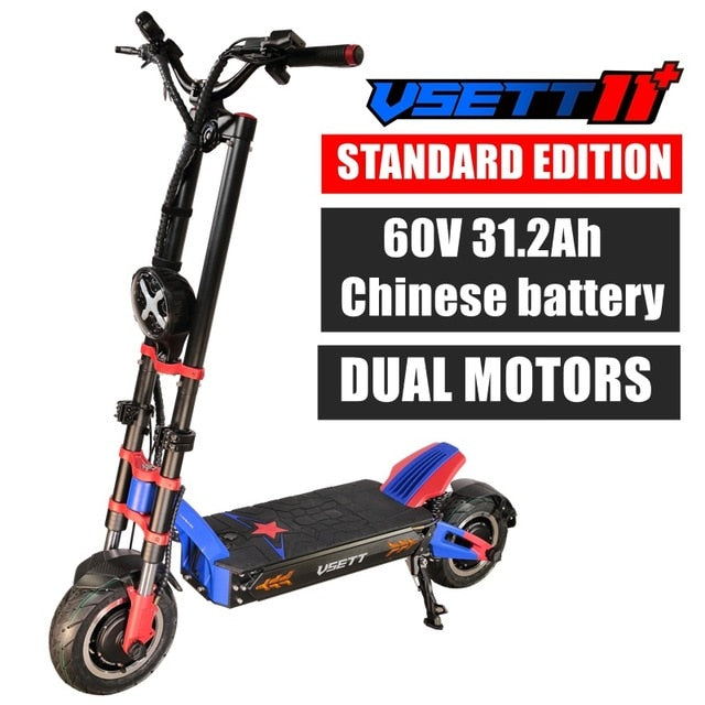 VSETT 11+ 11 Inch Off-Road Electric Scooter VSETT11+ Upgraded ZERO 11X Pro Hoverboard Double Drive 60V 3000W Dual Motor VSSET
