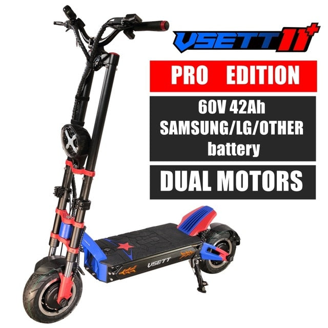 VSETT 11+ 11 Inch Off-Road Electric Scooter VSETT11+ Upgraded ZERO 11X Pro Hoverboard Double Drive 60V 3000W Dual Motor VSSET