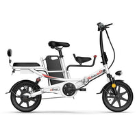 Electric Bicycle 48V 350W Two Wheeled Electric Bicycles 14 Inch Carbon Steel Folding Electric Bikes Adults/Women With Child Seat