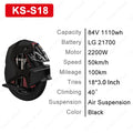 Original KS S18 Shock absorbing unicycle Frosted black white International Version without speed limit