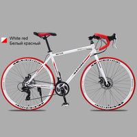 700C Aluminum road bike 21 27 30 speed bend double disc brakes sports bike student bicycle High quality bicycles for adults
