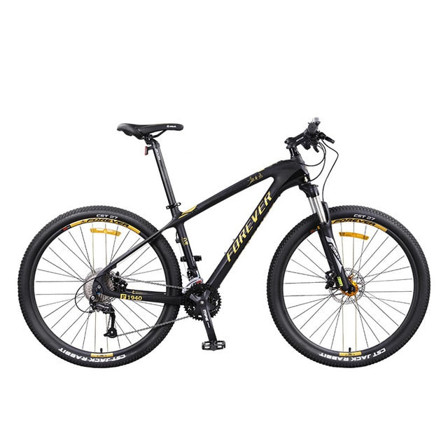 FOREVER F1940-C2 Adult 27.5 Inch Carbon Fiber Frame Mountain Bike 27speed Variable Speed Road Bicycle Men Women Outdoor Ride