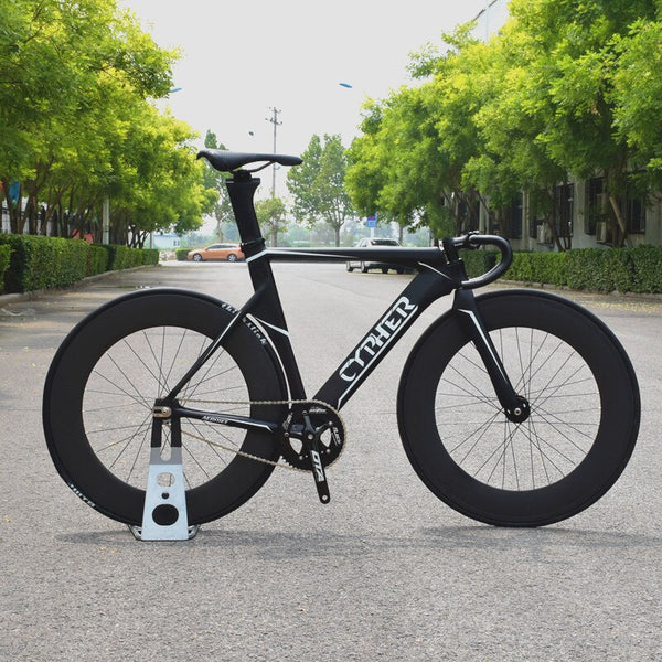 fixed gear carbon fork Fixed Gear Bike 54CM Muscular Aluminum Alloy Frame with Carbon Fork an