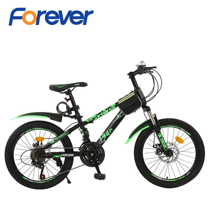 FOREVER FJ-22 18 20 Inch Wheel Childrens Kids Mountain Bike MTB Carbon Steel Frame Variable Speed Road Bicycle For Boys Girls