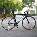 Gray Fixed Gear BIKE 48CM 52CM 55cm Single Speed Bike Aluminium Alloy Frame Carbon Fork 700C Flat Spoke Racing Wheel V brake
