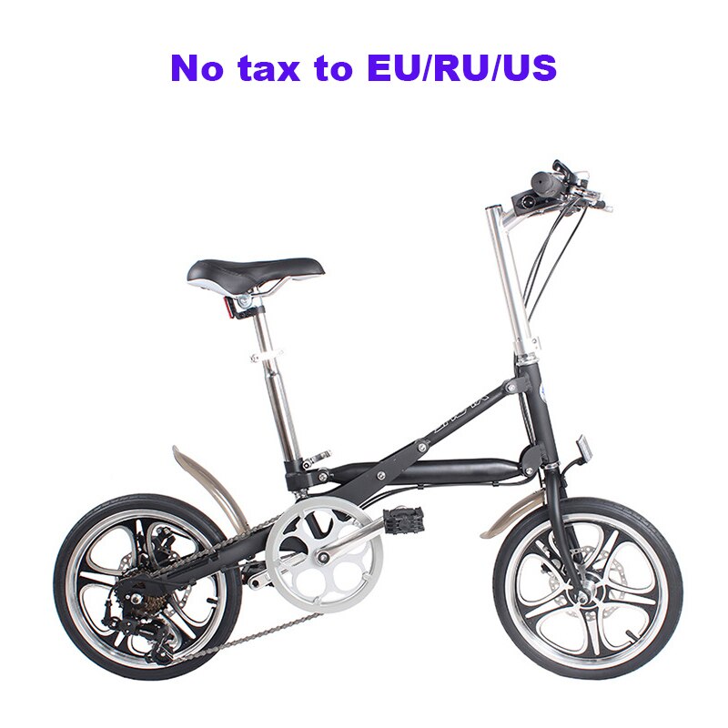 16inch folding bicycle Aluminum bike 7-speed and single-speed bicycle A light folding bicycle that can be pushed around at will