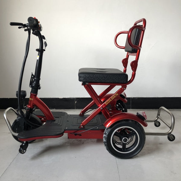 48V 350W 3 wheel lightweight folding handicap electric adult for disabled or handicapped mobility scooter