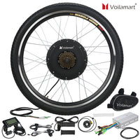 Voilamart 26" 1000W 48V Rear Wheel Electric Bicycle Conversion Kit with LCD Meter E Bike Motor Conversion Kit Free Shipping