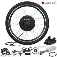 Voilamart 26" 1000W Electric Bicycle Conversion Kit Front Rear Wheel E Bike Cycling Hub Motor
