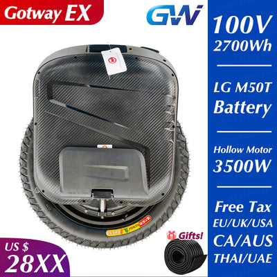 Begode Gotway EX EX.N Electric Unicycle 100V 2700Wh 3500W one wheel monowheel balance air suspension monowheel