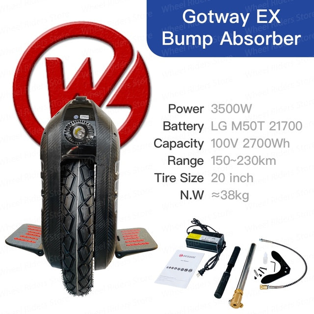 Begode Gotway EX EX.N Electric Unicycle 100V 2700Wh 3500W one wheel monowheel balance air suspension monowheel