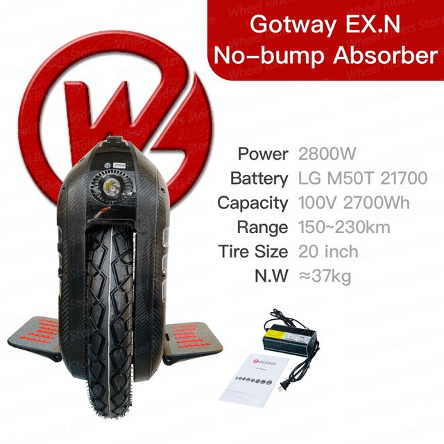 Begode Gotway EX EX.N Electric Unicycle 100V 2700Wh 3500W one wheel monowheel balance air suspension monowheel