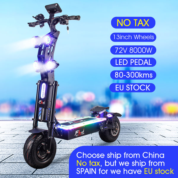 72V 8000W 13inch fat wheels 90-130kms range 90-100km/h speed dual motor E Bike Electric Scooter