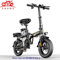 14inch Mini electric bike 400W Powerful folding scooter Mountain electric bicycle 48V32A Lithium Battery city e bike Free tax