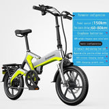 16 Inch Lightweight Electric Bike 2 Wheel Electric Bicycles 48V 400W Range 150KM Mini Folding Electric Bicycle Removable Battery