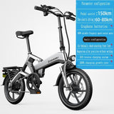 16 Inch Lightweight Electric Bike 2 Wheel Electric Bicycles 48V 400W Range 150KM Mini Folding Electric Bicycle Removable Battery