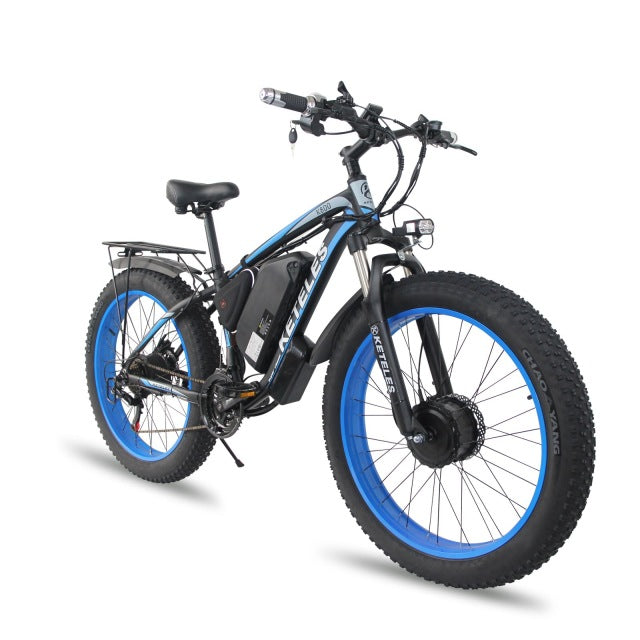 26 Inch 48v 23Ah Land Cruiser 48V 2000W Electric Bicycle 1000W Two Motor Driven E Bike 26 * 4.0 Fat Tire High Speed 50-60km/h