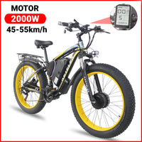 26 Inch 48v 23Ah Land Cruiser 48V 2000W Electric Bicycle 1000W Two Motor Driven E Bike 26 * 4.0 Fat Tire High Speed 50-60km/h
